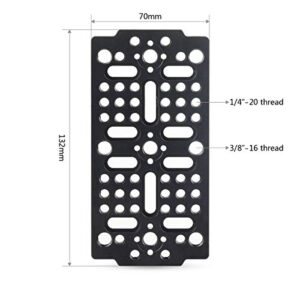 SmallRig Multi-Functional Cheese Plate with 1/4 3/8 Threads, Switching Mounting Plate w/ Locating Point for ARRI for Camera and Tripod Plate - 1681