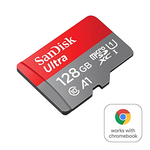 SanDisk 128GB Ultra microSDXC UHS-I Card for Chromebooks - Certified Works with Chromebooks - SDSQUAB-128G-GN6FA