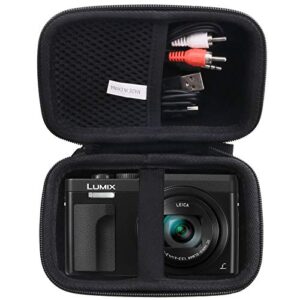 waiyu hard eva carrying case for panasonic lumix dc-zs70k/zs80/zs60 digital camera, digital camera case (black)