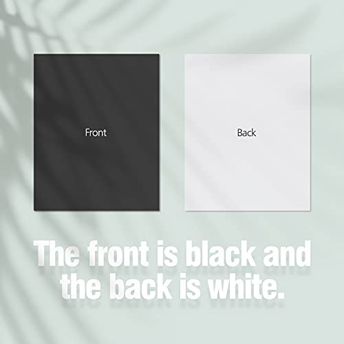 Golden State Art, Pack of 10, 1/16" Thickness Uncut Mat Matte Board Backing for Picture Frame, White Core (11x14, Black)