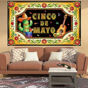 Cinco De Mayo Backdrop for Photography Mexican Banner Fiesta Party Favors Cinco De Mayo Decorations and Supplies for Home Party