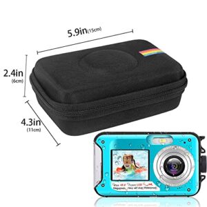 Leayjeen Digital Camera Case Compatible with YISENCE/Yifecial/EROOLU Underwater HD Waterproof Digital Video Camera and More Accessories(Case Only)