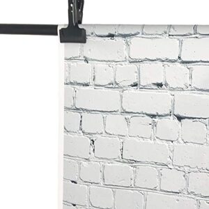 OUYIDA White Brick Wall Backdrop for Baby Shower Birthday Festival Themed Party 7X5FT Photography Background Adult Portrait Wallpaper Photo Video Shooting Studio Props PCK77