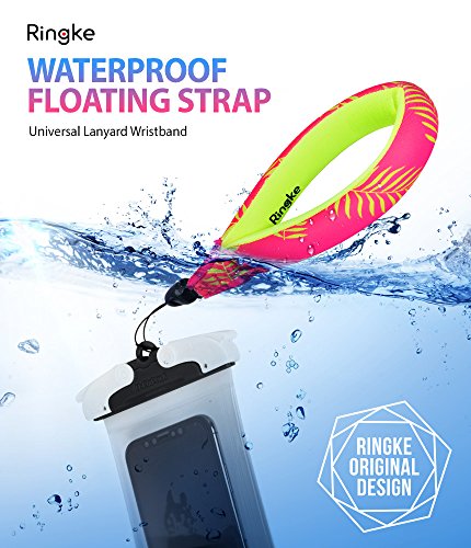 Ringke Waterproof Float Strap (2 Pack), Underwater Floating Strap, Wristband, Hand Grip, Lanyard Compatible with Camera, Phone, Key and Sunglasses (Palm Leaves & Navy Stripes)