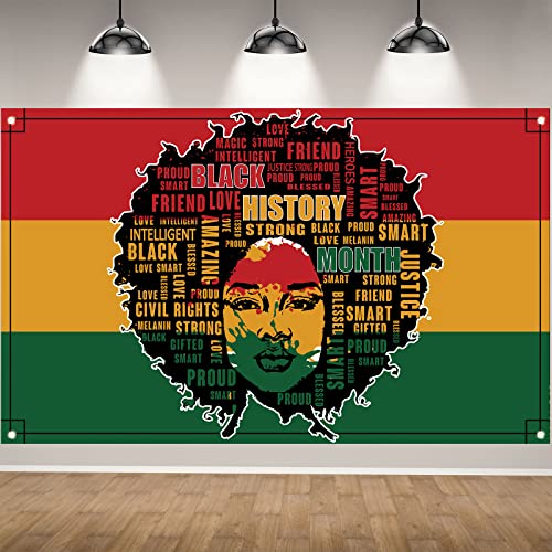 Black History Month Backdrop for Photography Black History Month Banner Pan African American Black History Month Decorations and Supplies for Party