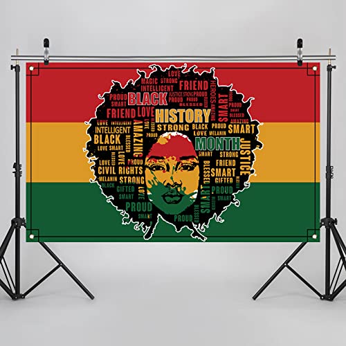 Black History Month Backdrop for Photography Black History Month Banner Pan African American Black History Month Decorations and Supplies for Party