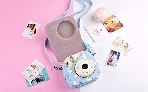 Katia Camera Case Bag Compatible for Fujifilm for Instax Mini 11/9/ 8+/ 8 Instant Film Camera with Shoulder Strap and Photo Accessories Pocket - Alpaca