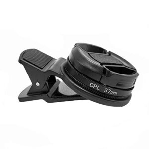 37mm cpl filter, universal circular polarizer lens filter, cell phone lens accessory kit, includes cpl lens and lens clip
