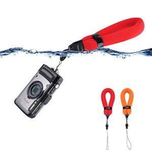 2 Pack Waterproof Camera Float Strap for Olympus TG-6 TG-5 TG-4 TG-3 TG-870 TG-860 Nikon W300 W150 W100 AW120 AW110 Canon D30 D20 Fuji Fujifilm XP140 XP130 XP120 XP90 XP80 & More Underwater Camera