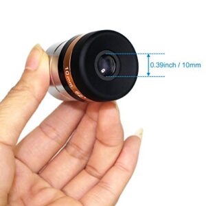 SVBONY Telescope Lens 10mm Eyepieces Wide Angle 62 Degree Aspheric Eyepiece Fully Coated Telescope Accessory Suitable for 1.25 inches Astronomic Telescopes