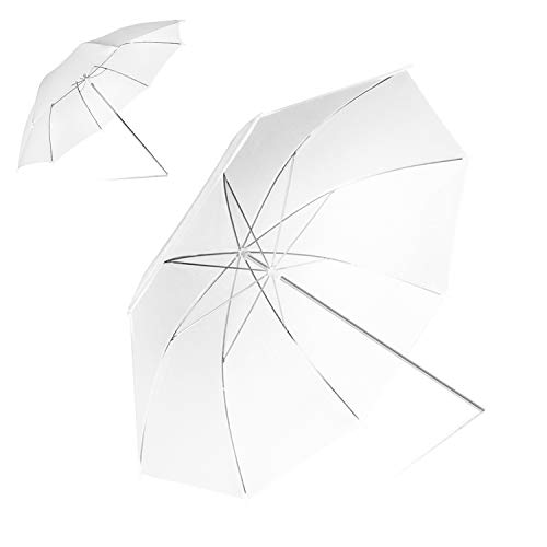 LimoStudio [2 Pack] 33 inch / 84 cm Diameter White Translucent Photo Reflector Umbrella for Photo Video Studio, Lighting Diffuser, AGG124-A
