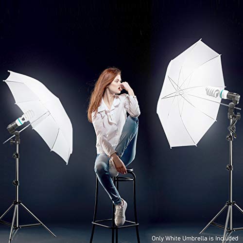 LimoStudio [2 Pack] 33 inch / 84 cm Diameter White Translucent Photo Reflector Umbrella for Photo Video Studio, Lighting Diffuser, AGG124-A