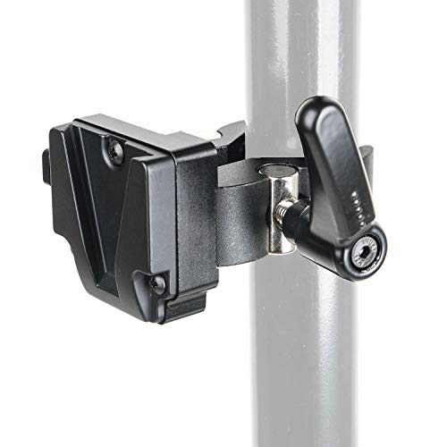 V-Mount Battery Adapter with Clamp for Mounting to Lighting Stand and Support Rod