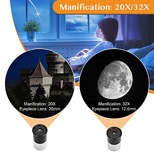 AOMEKIE Telescopes for Kids 40/400 with Tripod 2 Eyepieces Portable Telescopes for Astronomy Beginners with Finderscope and Compass Children's Day Gifts for Kids