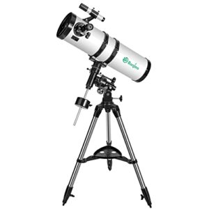 150eq telescope, 750mm telescopes for adults astronomy with german technology equatorial, fully- coated glass optics professional newtonian reflector telescopes for astronomy beginners