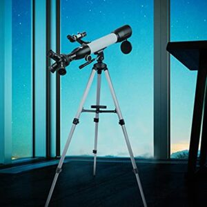 Telescope,20X-167X HD Telescop 60mm Aperture 500mm AZ Mount Astronomical Refracting Telescope Adjustable Portable Telescopes with Adjustable Tripod, Phone Adapter, Nylon Bag…