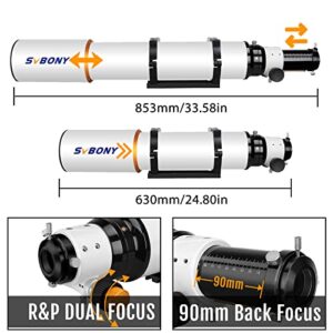 SVBONY SV503 Telescope, 102ED F7 Extra Low Dispersion Achromatic Refractor OTA, Micro-Reduction Rap Focuser, for Astrophotography