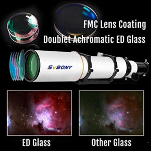 SVBONY SV503 Telescope, 102ED F7 Extra Low Dispersion Achromatic Refractor OTA, Micro-Reduction Rap Focuser, for Astrophotography