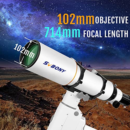 SVBONY SV503 Telescope, 102ED F7 Extra Low Dispersion Achromatic Refractor OTA, Micro-Reduction Rap Focuser, for Astrophotography