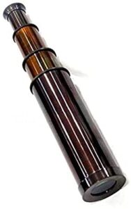 solid brass brown antique spyglass telescope- 15 inch long