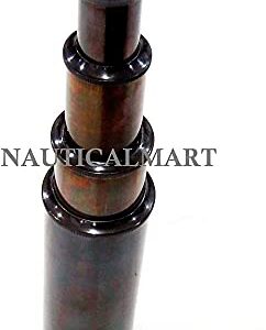 Solid Brass Brown Antique Spyglass Telescope- 15 inch Long