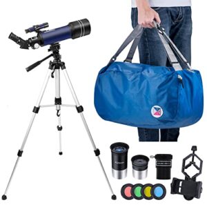 200X High Power Telescope for Astronomy, 400mm Focal 70mm Aperture FMC Refractor Telescopes Full Kit for Kids Adult Beginners