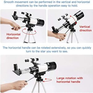 Telescope for Kids &Adults &Beginners,70mm Aperture 300mm AZ Mount with Adjustable Tripod and Fully Multi-Coated Optics, Portable Astronomy Refractor Telescope, Wireless Remote…