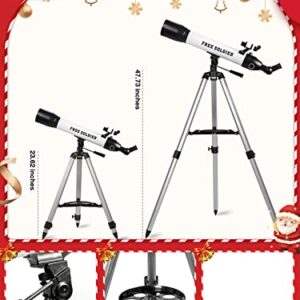 Telescopes for Adults Astronomy - 700x90mm AZ Astronomical Professional Refractor Telescope for Kids Beginners Astronomy with Advanced Eyepieces, Cool Christmas Astronomy Gift for Men, White