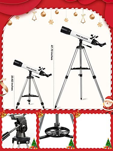 Telescopes for Adults Astronomy - 700x90mm AZ Astronomical Professional Refractor Telescope for Kids Beginners Astronomy with Advanced Eyepieces, Cool Christmas Astronomy Gift for Men, White