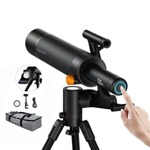 beaverlab tw1 pro telescope smart digital refracting astronomy telescopes, portable and lightweight, long focal length, hd video, 4k resolution, wifi connected, with app, 400-1600x magnification