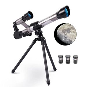 artenjoyfine telescope for kids with tripod and finder scope,20x 30x 40x magnification,portable astronomical landscape telescope for beginners and children’s toys.