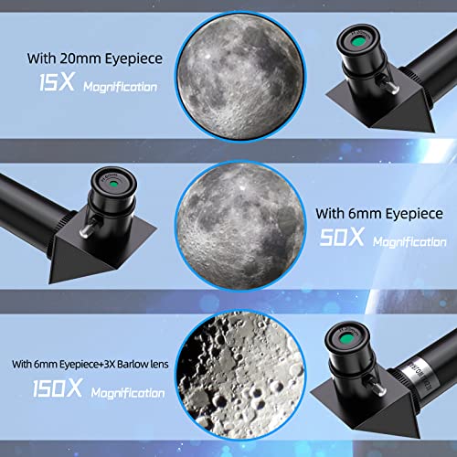 Telescope for Kids & Adults, 70mm Aperture Refractor Telescopes for Astronomy Beginners, Portable Travel Telescope with Phone Adapter & Wireless Remote, Astronomy Gifts for Kids