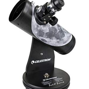 Celestron – 76mm Signature Series FirstScope – Compact and Portable Tabletop Dobsonian Telescope – Ideal Telescope for Beginners – Features Custom Moon Map Wrap – BONUS Astronomy Software Package