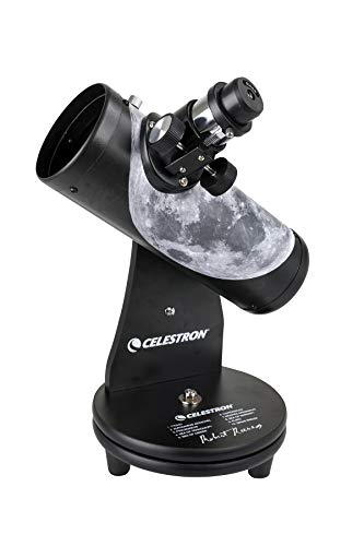 Celestron – 76mm Signature Series FirstScope – Compact and Portable Tabletop Dobsonian Telescope – Ideal Telescope for Beginners – Features Custom Moon Map Wrap – BONUS Astronomy Software Package