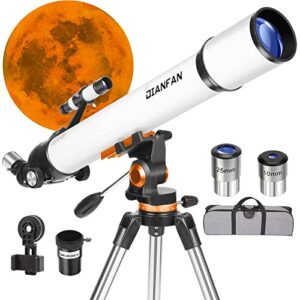 telescope,telescopes for adults astronomy,70mm aperture 700mm focal length professional refractor telescope for kids and beginners with phone adapter, az mount and tripod to viewing planets and moon