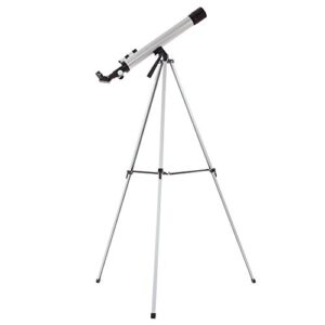 60mm mirror refractor telescope – aluminum stargazing optics with tripod for beginner astronomy and stem education for kids and adults by hey! play!