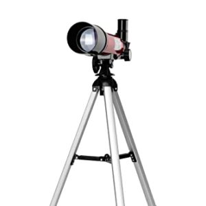 Coleman 360x50 Refractor Telescope Kit with Heavy-Duty Carrying Case, C36050 - Crimson Red