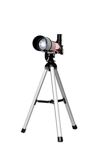 Coleman 360x50 Refractor Telescope Kit with Heavy-Duty Carrying Case, C36050 - Crimson Red