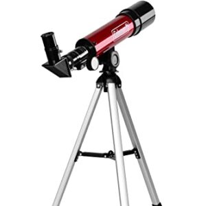 Coleman 360x50 Refractor Telescope Kit with Heavy-Duty Carrying Case, C36050 - Crimson Red