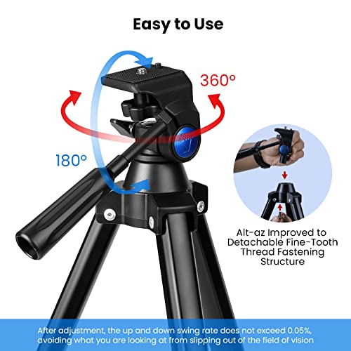Telescope for Beginners,70mm Aperture 400mm AZ Mount Photography Tripod 17.9-47.6In Astronomical Refracting Telescope for Adults Kids, Portable Travel Telescope with Backpack Phone Adapter