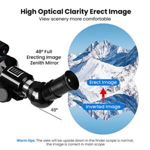 Telescope for Beginners,70mm Aperture 400mm AZ Mount Photography Tripod 17.9-47.6In Astronomical Refracting Telescope for Adults Kids, Portable Travel Telescope with Backpack Phone Adapter