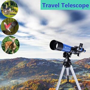 MaxUSee Kids Telescope 400x40mm with Tripod & Finder Scope, Portable Telescope for Kids & Beginners, Travel Telescope with 3 Magnification Eyepieces and Moon Mirror