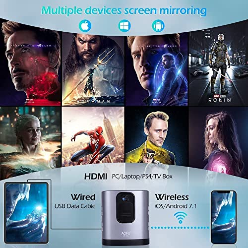 Wi-Fi Mini Projectors,150 ANSI Lumen Portable Projector,Native 1080p Full HD Resolution,110 Inch Picture,Movie Projector 001