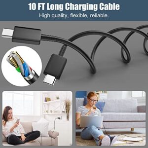 Samsung S23 S22 Charger Fast Charging,25W USB C Super Fast Charger Type C Wall Charger Block & Android Phone Cable 10ft for Samsung Galaxy S23 S22 Ultra Plus, S20/S21Ultra, Note20, Z Fold/Flip,2 Pack