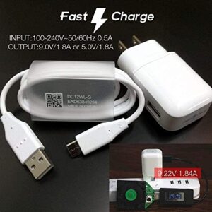 Fast Charger Compatible LG Stylo 4 G5 G6 G7 G8 V20 V30 V35 V30S V40 ThinQ Plus,Samsung Galaxy S8 Plus S9 S9+ S10 Active Note 8 Note 9,Moto Z Z2 Plus and More, USB Type C Cable with Charger Adapter