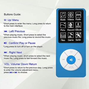 MP3 Player with 32GB TF Card,Built-in HD Speaker,Portable HiFi Music Player with Video/Voice Recorder/FM Radio/Photo Viewer/E-Book Player for Kids