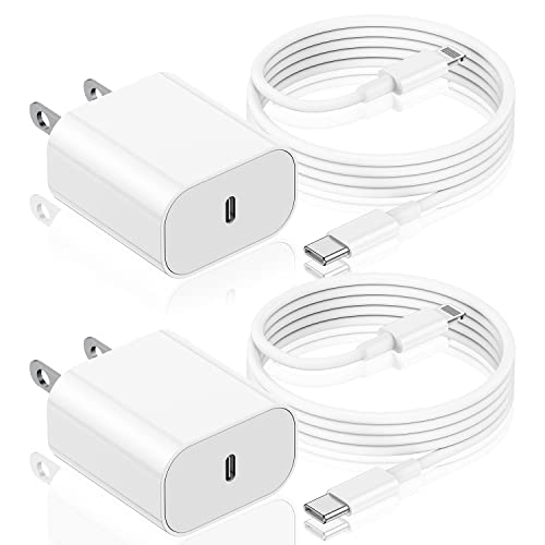 iPhone 14 13 12 Charger Fast Charging Apple MFi Certified,20W PD USB C Wall Charger Block with USB-C to Lightning Cable Cord 6ft,Apple Charger for iPhone 14/13/12/11 Pro Max Mini Plus iPad AirPods