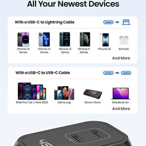 45W USB C Super Fast Charger, INIU I622 PD PPS Foldable Dual USB C Wall Charger Supports Super Fast Charging for Samsung S23 Ultra/S23/S22/S21/S20/Note, MacBook Air, Steam Deck, iPhone 14, iPad