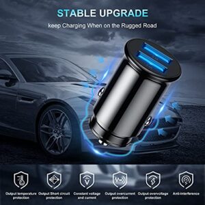 iPhone Car Charger, [Apple MFi Certified] 24W Dual USB Car Charger Adapter Plug with 2Pack 6ft Lightning Cable,iPhone Charging Cord for Apple iPhone 13 Pro/12 Mini/11/Xs Max/XR/X/8 Plus/7/6s/5/iPad.