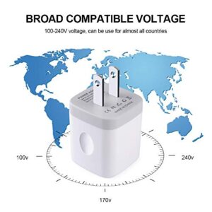 Single Port USB Wall Charger, GiGreen 1A/5V Power Adapter 5 Pack Charging Block Cube Plug Box Compatible Phone X/8/7/Xs/XR/6s/5/SE, Samsung S9/S8/S7/S6 Edge, Note 8, LG G5 V30, Moto, Pixel, Nexus, HTC